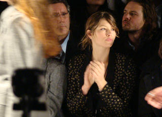 Jessica Biel front row at beau JT's William Rast fashion show
