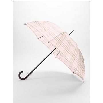 Burberry Umbrella Check Walker with Wooden Handle