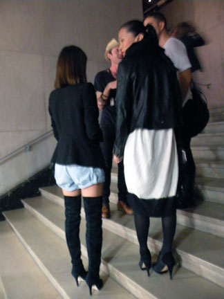 Love the boots, sweetie. Just not too sure about the blue bloomers