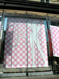 Gingham windows at Lancel Paris for Le Brigitte Bardot Gingham windows at Lancel Paris for Le Brigitte Bardot