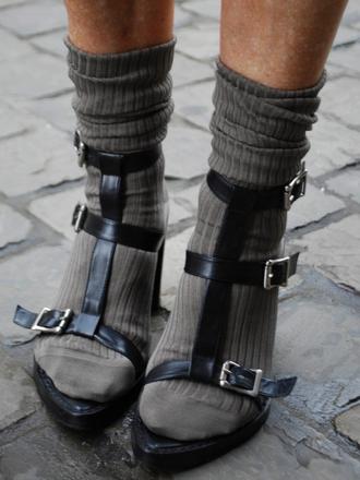 Men's Socks & Strappy Sandals: This is probably the most difficult look to pull off unless you are fashionably adroit Men's Socks & Strappy Sandals: This is probably the most difficult look to pull off unless you are fashionably adroit