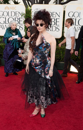 Helena Bonham Carter beats to her own drum in Vivienne Westwood and jewelry by Anina Vogel Helena Bonham Carter beats to her own drum in Vivienne Westwood and jewelry by Anina Vogel