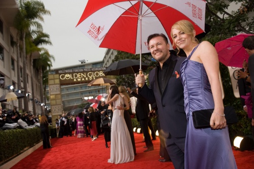 Host Ricky Gervais arrives at the 67th Annual Golden Globe Awards. Photo: HFPA Host Ricky Gervais arrives at the 67th Annual Golden Globe Awards. Photo: HFPA