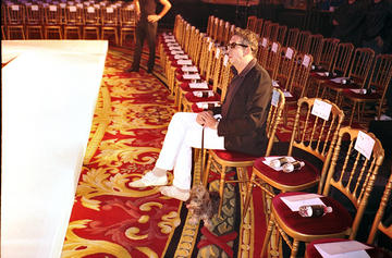 Michel Klein and pooch Michel Klein and pooch