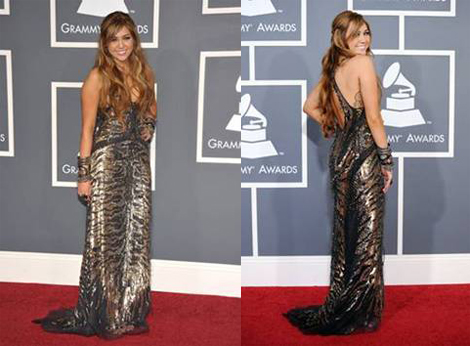 Miley Cyrus wearing a Roberto Cavalli Miley Cyrus wearing a Roberto Cavalli