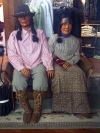 Native American store display amidst the polar fleece