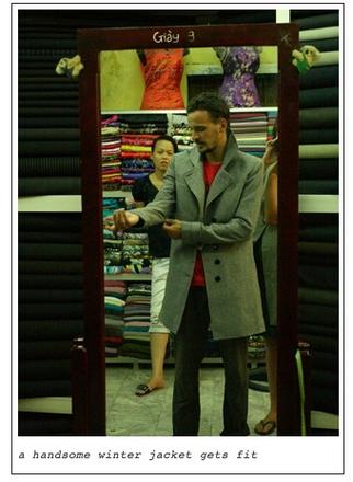 Colin is fitted in a handsome coat